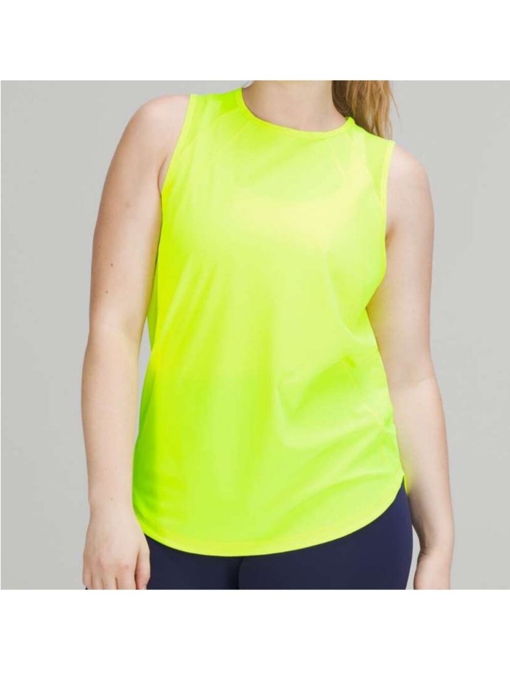 Lululemon Size 8 Highlighter Yellow Sculpt Tank Top (mesh back vent)